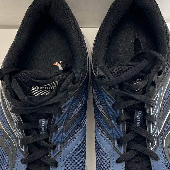 Saucony Men\'s Blue Black Cohesion 14 Mesh Lace Up Athletic Running Shoes Size 14 main image 3